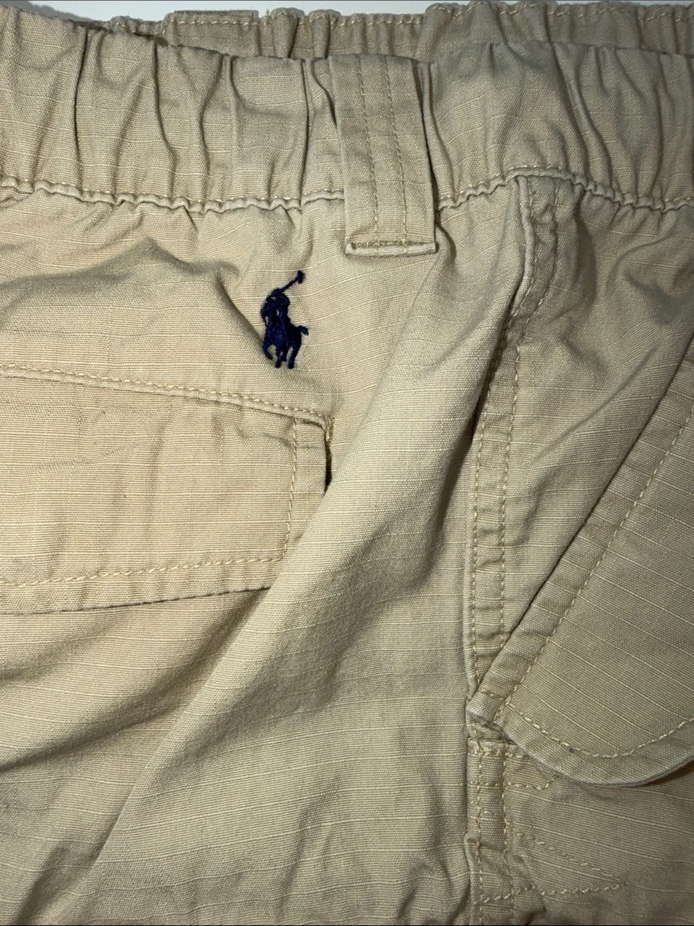 Ralph Lauren Tan Cargo Shorts with Pocket Flaps